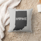 インディアナの故郷の州愛ハートの枕 クッション (ブランケット)