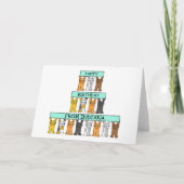 インディアナの漫画猫からのハッピーバースデー カード (正面)