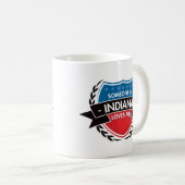 インディアナの誰かは私を愛します コーヒーマグカップ (正面右)