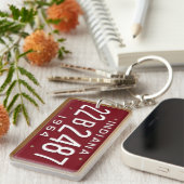 インディアナの1964年のヴィンテージのナンバープレートKeychain キーホルダー (正面右)