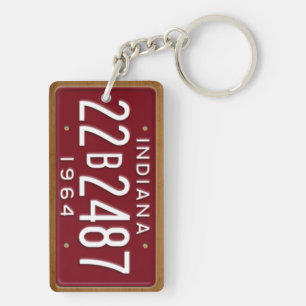 インディアナの1964年のヴィンテージのナンバープレートKeychain キーホルダー