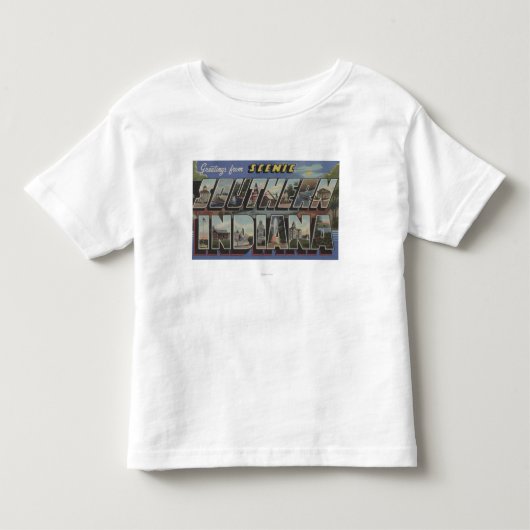 インディアナの(南) -大きい手紙場面 トドラーTシャツ (正面)