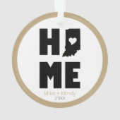 インディアナイズホームパーソナライズされた オーナメント (裏面)