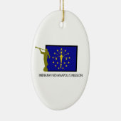 インディアナインディアナポリスの代表団LDS CTR セラミックオーナメント (右)