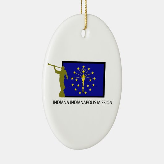 インディアナインディアナポリスの代表団LDS CTR セラミックオーナメント (右)