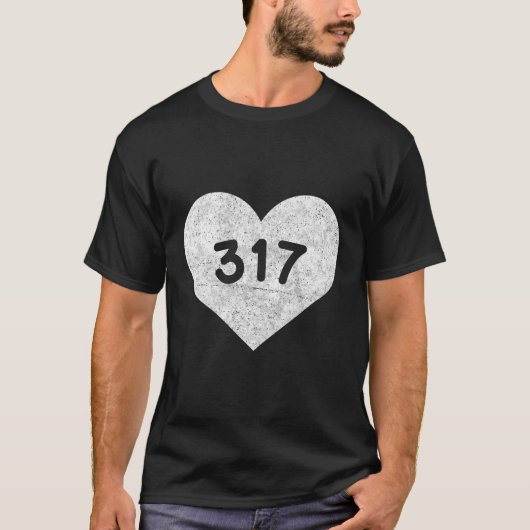 インディアナエリアコード317聞く州 Tシャツ (正面)