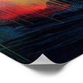 インディアナカラフルポリス抽象芸術ウォールアートプリント ポスター (角)