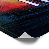 インディアナカラフルポリス抽象芸術ウォールアートプリント ポスター (角)