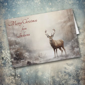 インディアナカードの森の鹿のクリスマス