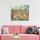 インディアナクラシックアポリス(インディアナ)の通りシーン キャンバスプリント (インサイチュ (リビング))