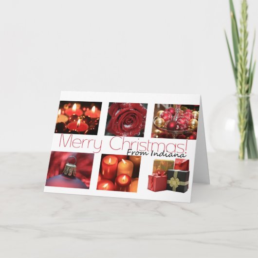 インディアナクリスマスカード、州固有 シーズンカード (正面)