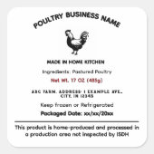 インディアナコテージの食法ラベルRaw Iagon スクエアシール (正面)