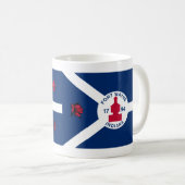 インディアナコーヒーマグ州旗 コーヒーマグカップ (正面右)