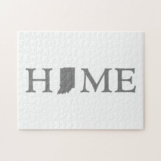 インディアナシェイプドレターIndianan Home Hoosier ジグソーパズル (横)