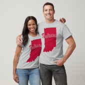 インディアナシェイプTシャツ州 Tシャツ (ユニセックス)