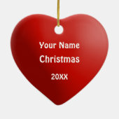 インディアナスノーフレークハートクリスマスオーナメント セラミックオーナメント (裏面)