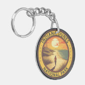 インディアナデュネスナショナルパークトラベルアートヴィンテージ キーホルダー (正面左)