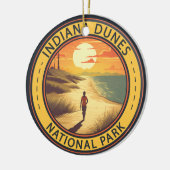 インディアナデュネスナショナルパークトラベルアートヴィンテージ セラミックオーナメント (左)