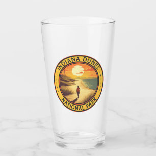 インディアナデュネスナショナルパークトラベルアートヴィンテージ タンブラーグラス