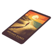 インディアナデュネスナショナルパークトラベルアートヴィンテージ マグネット (左側)