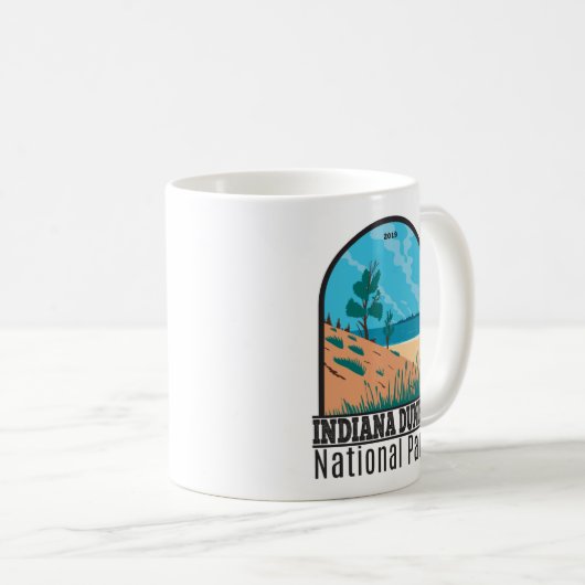 インディアナデュネスナショナルパークヴィンテージ コーヒーマグカップ (正面右)