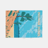 インディアナデュネスナショナルパークヴィンテージ フリースブランケット (正面(横))