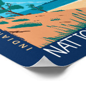 インディアナデュネスナショナルパーク動揺してヴィンテージ ポスター (角)