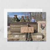 インディアナデュネスナショナル州パークサイン ポストカード (正面/裏面)