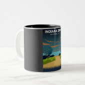 インディアナデュネス国立公園アットナイトヴィンテージミン ツートーンマグカップ (正面左)