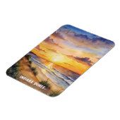 インディアナデュネス国立公園ウォーター絵画カラー マグネット (左側)