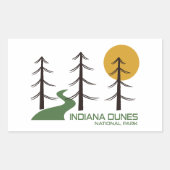 インディアナデュネス国立公園トレイル 長方形シール (正面)