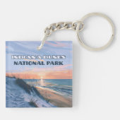 インディアナデュネス国立公園ミシガン湖 キーホルダー (裏面)