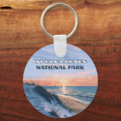 インディアナデュネス国立公園ミシガン湖 キーホルダー (裏面)