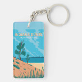 インディアナデュネス国立公園ヴィンテージ両面 キーホルダー (裏面)