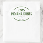 インディアナデュネス国立公園 楕円形シール (バッグ)