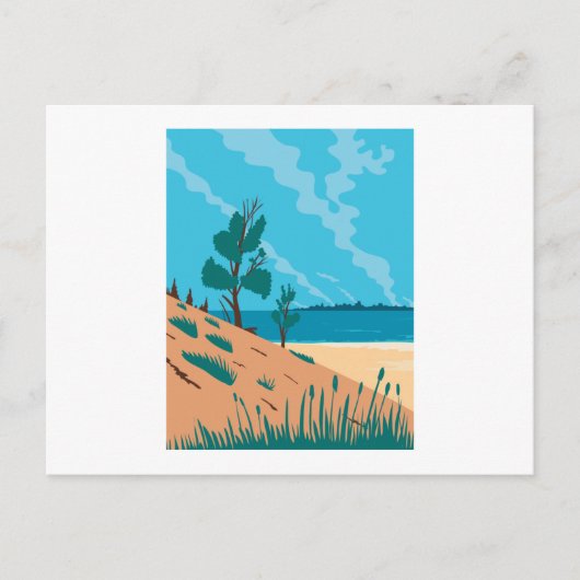 インディアナデュネス国立公園WPA ポストカード (正面)