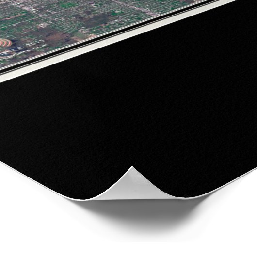 インディアナデュネス国立湖岸衛星地図 ポスター (角)