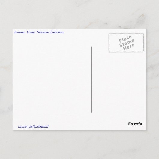 インディアナデュネス国立湖畔 ポストカード (裏面)