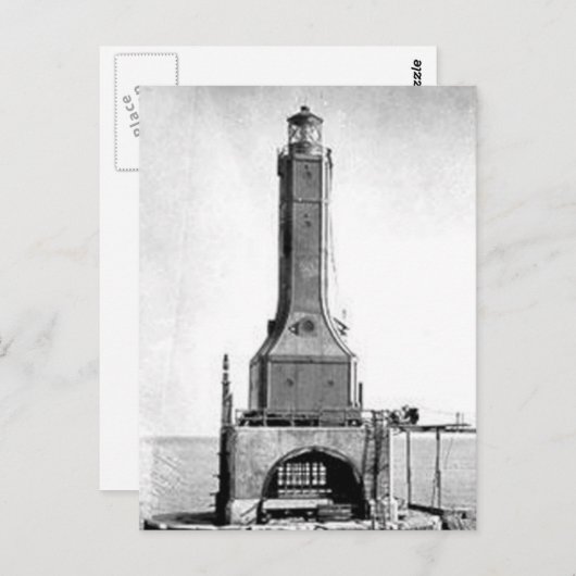 インディアナハーバーイーストブレークウォーターライトハウス ポストカード (正面/裏面)