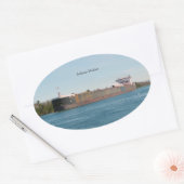 インディアナハーバーステッカー 楕円形シール (封筒)