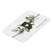 インディアナパーソナライズされた州ユアホームシティ素朴 マグネット (左側)