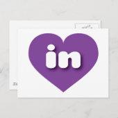 インディアナパープルハート – 私は大好き ポストカード (正面/裏面)