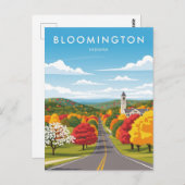 インディアナブルーミントン旅行 ポストカード (正面/裏面)