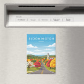 インディアナブルーミントン旅行 マグネット (インサイチュ (食洗機))