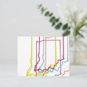 インディアナプライドぼやけ ポストカード (スタンド正面)