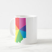 インディアナプライド。アングル付き。 コーヒーマグカップ (正面左)