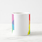 インディアナプライド。アングル付き。 コーヒーマグカップ (中央)