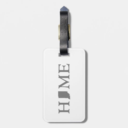 インディアナホームパーシー州の字型インディアナン ラゲッジタグ (裏面縦)