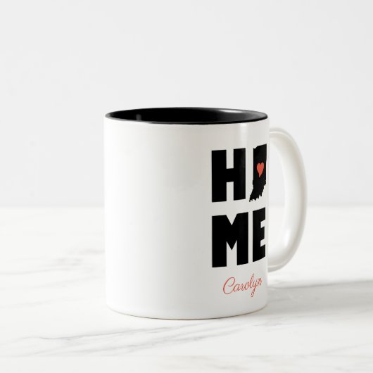 インディアナホームパーソナライズされた ツートーンマグカップ (正面右)