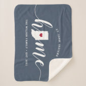 インディアナホーム州 パーソナライズされた シェルパブランケット (正面)